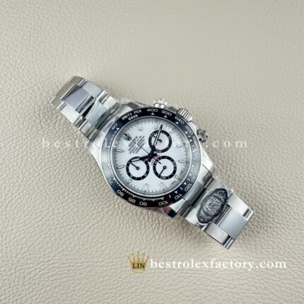 Clean Factory Rolex Daytona 126500LN-0001 Panda | Esfera Blanca Subdiales Negros | Movimiento 4131 | Patrón Caracol Perfecto