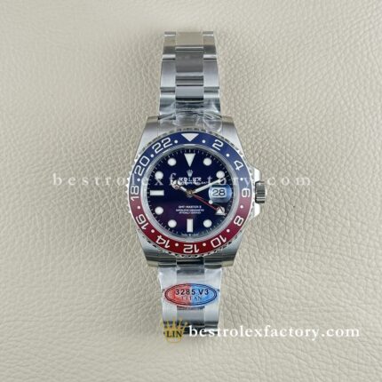 Rolex Meteorite Pepsi GMT Oro Blanco | Réplica Super Clone Cerámica VR3285