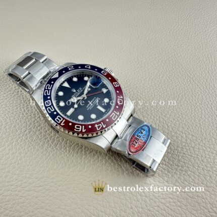Rolex Meteorite Pepsi GMT Oro Blanco | Réplica Super Clone Cerámica VR3285