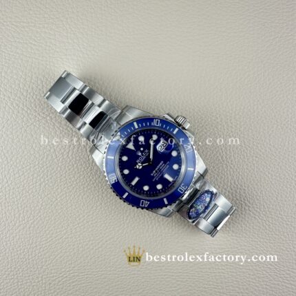 Clean Factory Rolex Submariner 116619LB | 40mm Smurf Oro Blanco | Mejor Réplica de Reloj