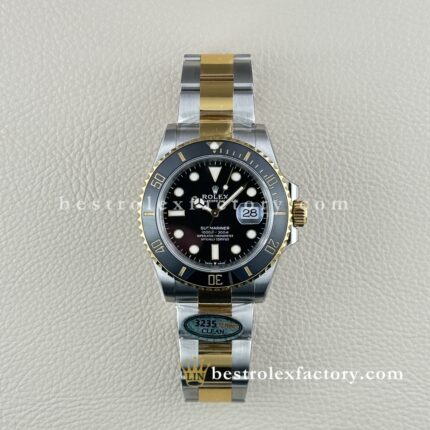 Clean Factory Rolex Submariner 126613LN | 41mm Bicolor Esfera Negra | Mejor Réplica de Reloj