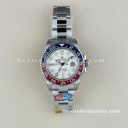 Clean Factory Rolex GMT Master II 126719BLRO | Esfera de Meteorito | Pepsi Oro Blanco