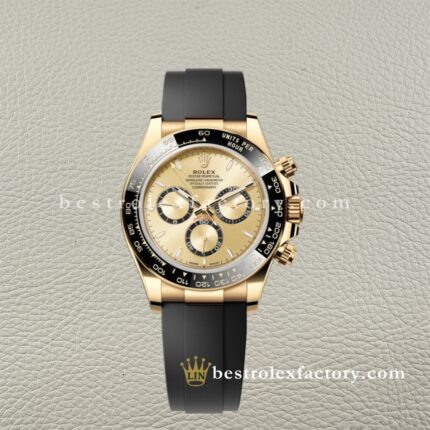 Clean Factory Rolex Daytona 126518LN-0010 Esfera Champán Círculos Caracoleados Negros Oro Amarillo – Dandong 4131 | Oysterflex