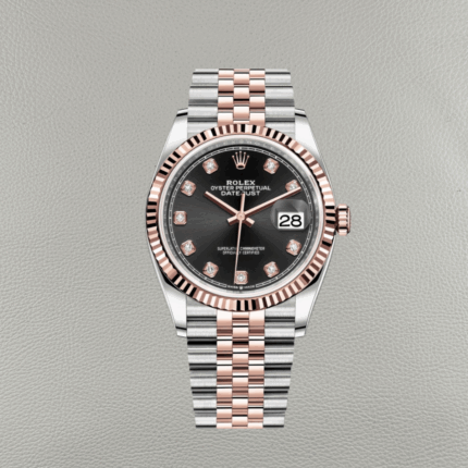Rolex Datejust 126231-0019 Dial Negro con Moissanitas | Bisel Everose | Super Clone Clean Factory
