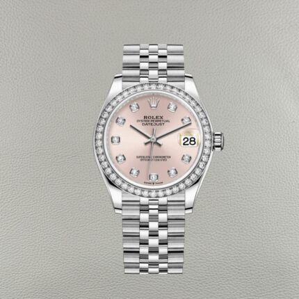 Réplica Rolex Datejust 278384RBR-0036 Esfera Rosa y Bisel Moissanita | Clean Factory