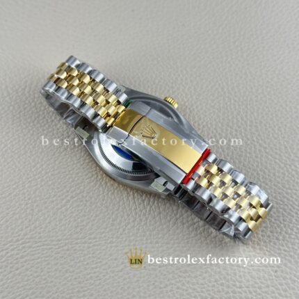 Rolex Datejust 126233-0021 Wimbledon | Moissanita y Bisel Estriado de Oro Amarillo | Super Clone Clean Factory